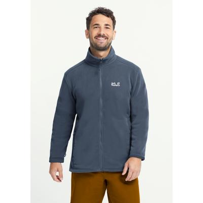 Fleecejacke JACK WOLFSKIN "TAUNUS 200 FZ M", Herren, Gr. M (50), grau (midnightsky), Obermaterial: 100% POLYESTER. Futter: 100% POLYESTER, Jacken Fleecejacke, 3-in-1 System-kompatibel, mit Verbindungsschlaufen, aus Polyester