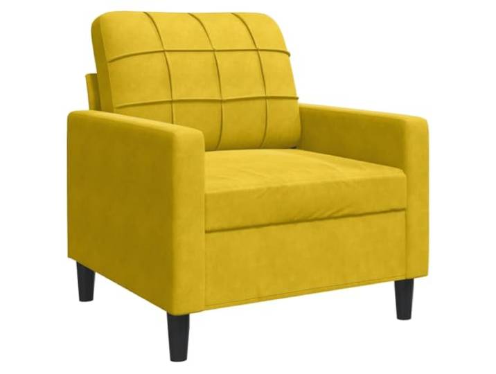 Todiikf Sessel Gelb Samt Polstersessel Metallgestell Relaxsessel 60 cm Stilvoller Einzelsofa Sessel aus gelbem Samt mit Metallgestell für Wohnzimmer, Schlafzimmer und moderne Entspannungsecken.