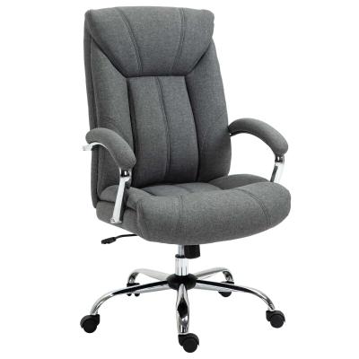 MODFU Bürostuhl ergonomisch Grau 78x65x118 cm mit Wippfunktion, hoher Rückenlehne, Kopfstütze, gepolsterten Armlehnen und 360 Grad Rollen