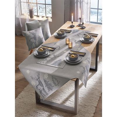 Tischdecke Gr. 2, grau, B:110cm L:110cm, Tischdecken, Tischdecke