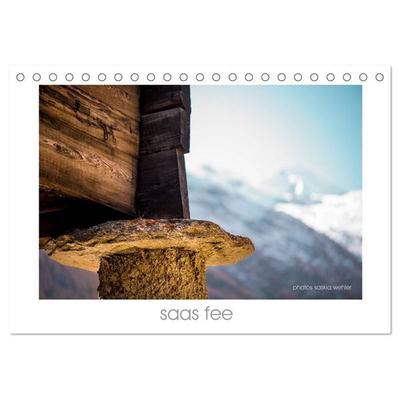saas fee (Tischkalender 2027 DIN A5 quer), CALVENDO Monatskalender