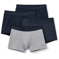 Tchibo - 4 Slipboxer - Herren - Gr. S/4 - dunkelblau/gestreift
