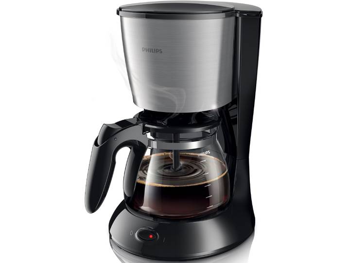 PHILIPS Filterkaffeemaschine HD7461/20 Daily Collection , silber (silberfarben, schwarz), 1,2 l, 10, Kaffeemaschinen, Aroma-Twister, Tropfstopp, Abschaltautomatik, Schwarz, Filterkaffeemaschine