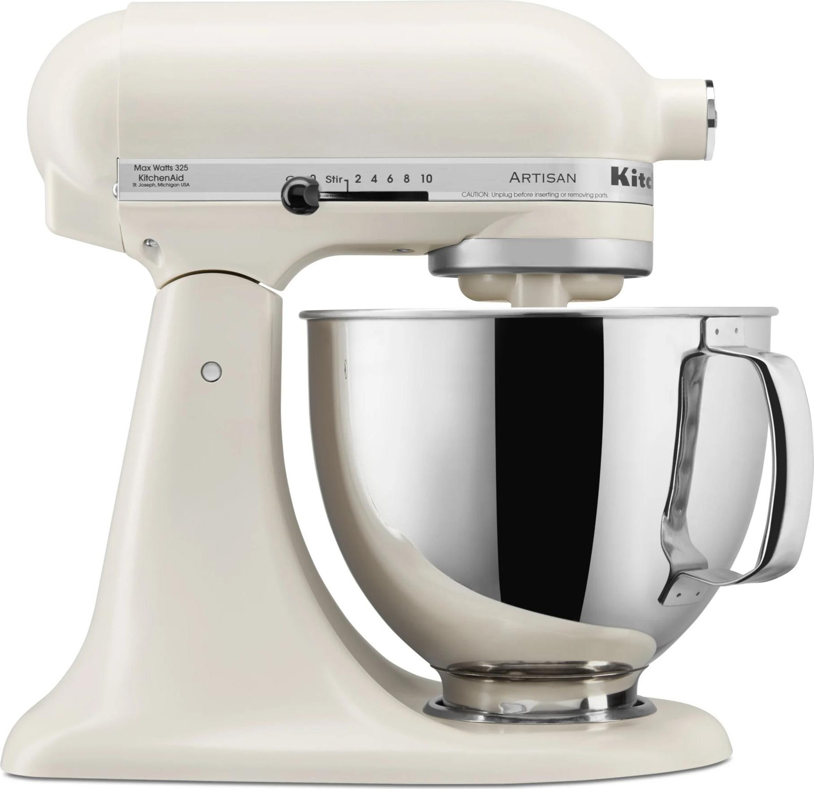 KitchenAid Artisan 5KSM125 staande mixer crème met 4,8 liter inhoud