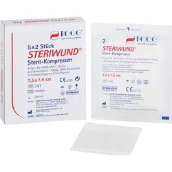 Rogg Steriwund 7.5x7.5 8F Sterile Kompressen 50 ST