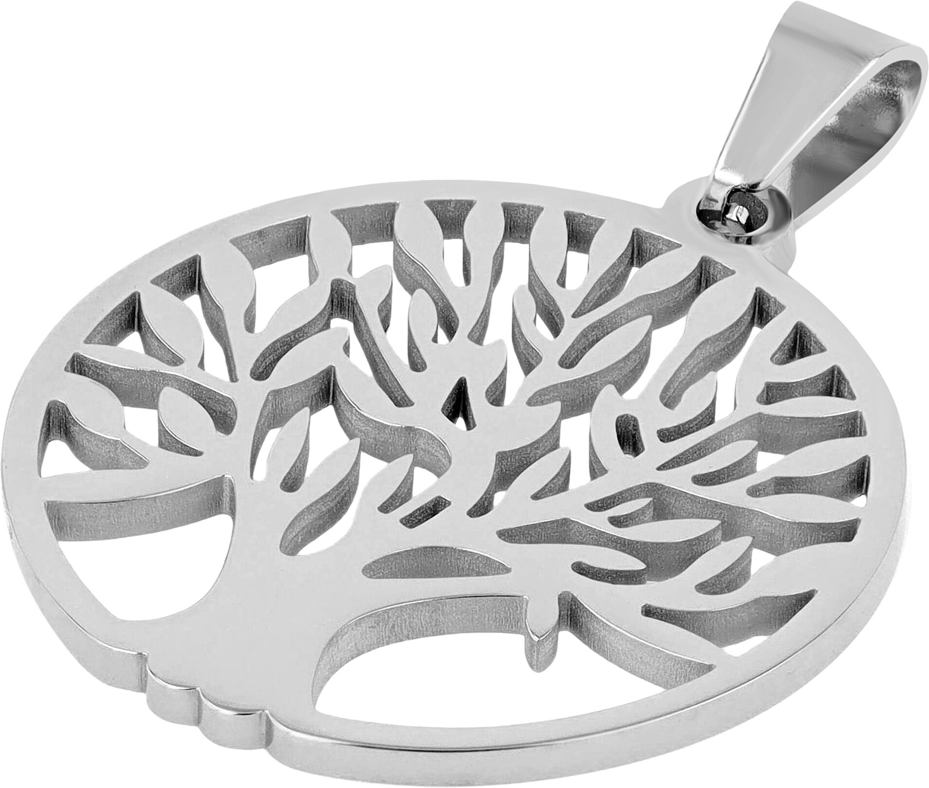Amulett AKZENT "wasserfest", silber (silberfarbig), Schmuckanhänger, Damen, Edelstahl, Amulett