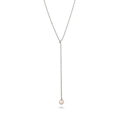 Y-Kette ELLI "Halskette Y-Kette mit Perlen von Swarovski 925 Sterling Silber" Gr. 60, silber, Halsketten, Damen, Silber 925 (Sterlingsilber)