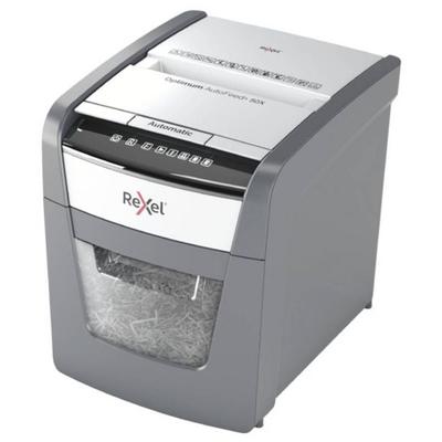 Rexel Optimum AutoFeed+ 50X Aktenvernichter 50 Blatt Mikroschnitt 4 x 28 mm P-4 20 l Vernichtet auch Büroklammern, Heftklammern, Kreditkarte