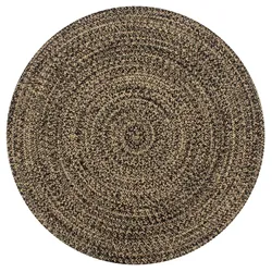 Décoshop26 -Handgeknüpfter Jute-Teppich Schwarz und Natur 90 cm DEC023520