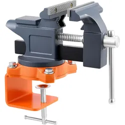 VEVOR Schraubstock, 114,3mm, Tischschraubstock mit 270°-Schwenkbasis, Werkbankschraubstock Gusseisenkonstruktion, für Holzbearbeitungs-, Metallbohr-, Gravier-, Schleif-, Schweiß- & Schneidearbeiten