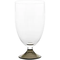 Zafferano Maestro Wasserglas, mundgeblasenes Natronkalkglas, Grau, 4er-Set, venezianisches Design