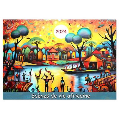 Scènes de vie africaine (Calendrier mural 2026 DIN A2 vertical), CALVENDO calendrier mensuel