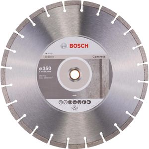 Bosch Trennscheibe Standard for Concrete, Bohrungs-Ø 25,4 mm, Diamanttrennscheibe, für Beton und Stein, 350 x 2,8 mm