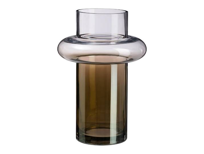 Vase Space, Johann Jakob, taupe, Glas