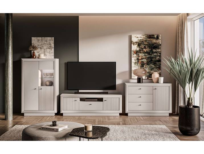 Wohnzimmer-Set Wohnzimmer Set 3-teilig – SOLO