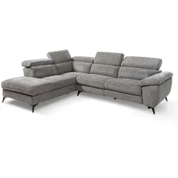 Ecksofa mit Funktion Lioni Stoff Grau Dunkelgrau
