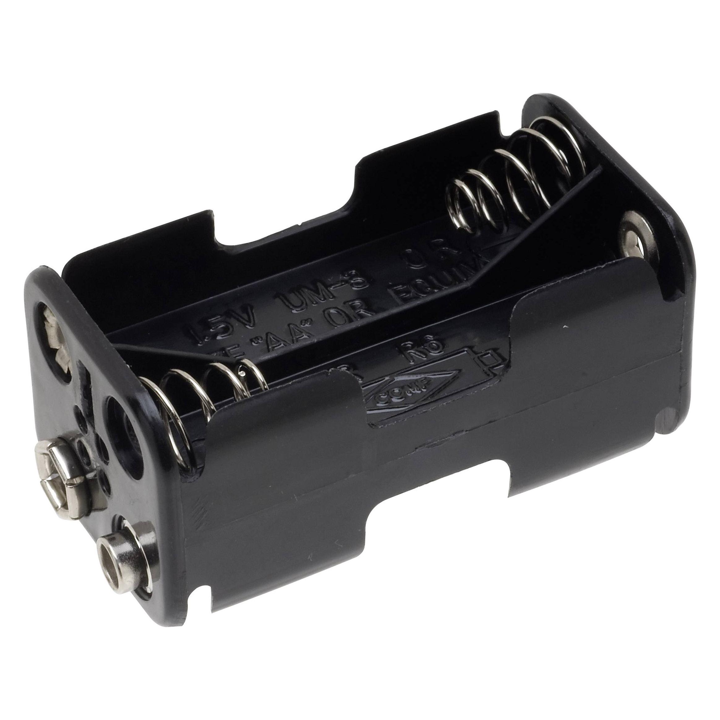 Tru Components Batteriehalter 4x Druckknopfanschluss (BH-343-2B)