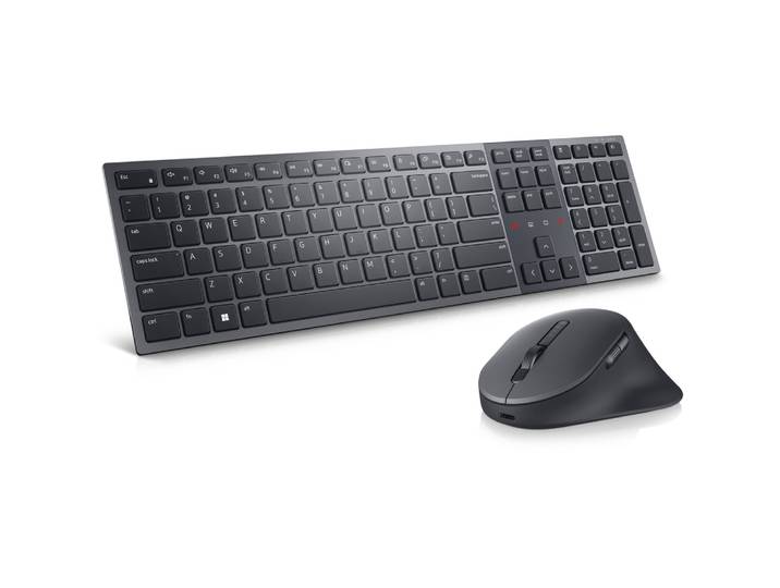 DELL Clavier et souris de collaboration Pro Premium - KM900 - États-Unis international (QWERTY), Sans fil, RF sans fil + Bluetooth, Commutateur de tou