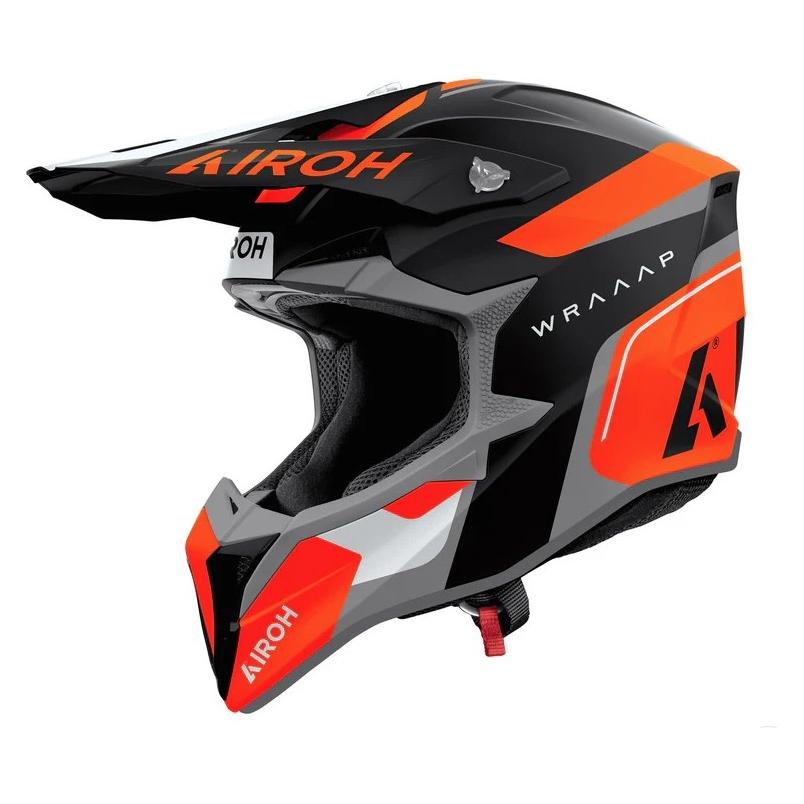 Airoh Wrap Conquer Orange Matt Motorradhelm (S) (WRACC32/S)