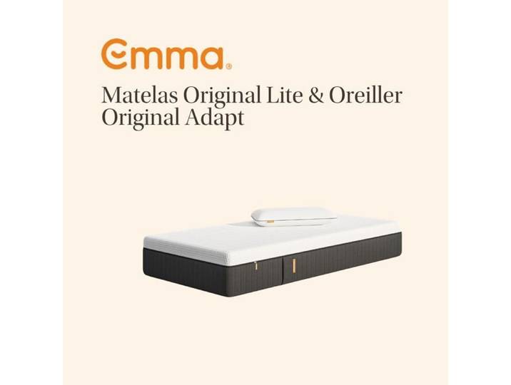 EMMA Matelas Original Lite 160x200 + 2 Oreillers Emma Original Adapt 70x40