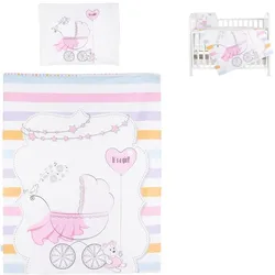 Chipolino, Kinderbettwäsche, 5-teiliges Bettwäsche-Set (130 x 100 cm, 45 x 35 cm)