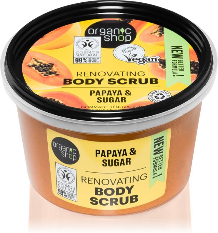 Organic Shop Organic Papaya & Sugar Körper-Peeling mit Zucker 250 ml