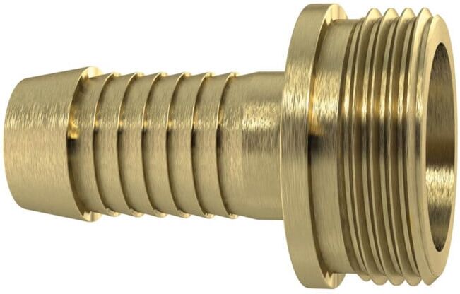 Riegler Raccord de tuyau 1/3 G11/4x19, joint plat, laiton brut, version lourde (SV11419MS13F)
