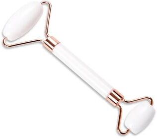 Uplifted Finds Natural Resin Facial Roller And Heart Shaped Gua Sha Scraper Set white Double Head