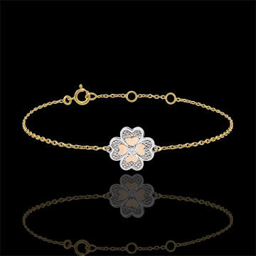 Edenly Armband SolitÃ¤r Frische - Dreierlei Gold und Diamanten - Glitzernder Kl