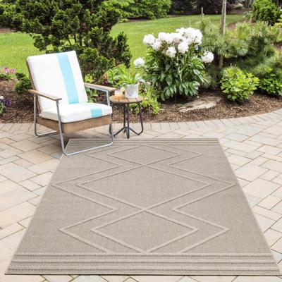 Outdoorteppich AYYILDIZ TEPPICHE "PATARA 4954, auch als Läufer erhältlich", beige, B:200cm H:8mm L:290cm, Polypropylen, Teppiche, Outdoorteppich, Pflegeleicht / Strapazierfähig / In- und Outdoor geeignet