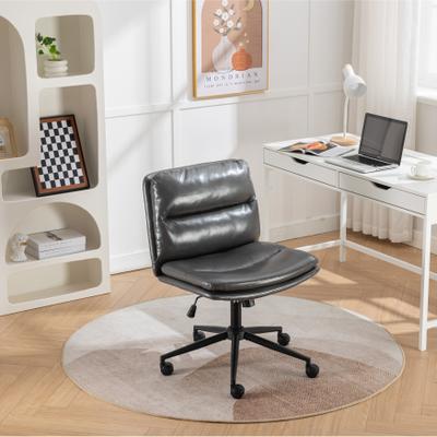 Roundhill Furniture Roundhill Bizerte Adjustable Swivel Criss Cross Chair, Wide Seat Office Chair Vanity Chair