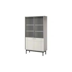 Vitrine   ¦ beige ¦ Maße (cm): B: 104 H: 185