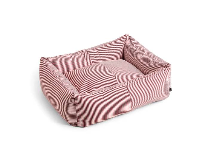 HAY - Hundebett, Zip, M, rot / weisse Streifen