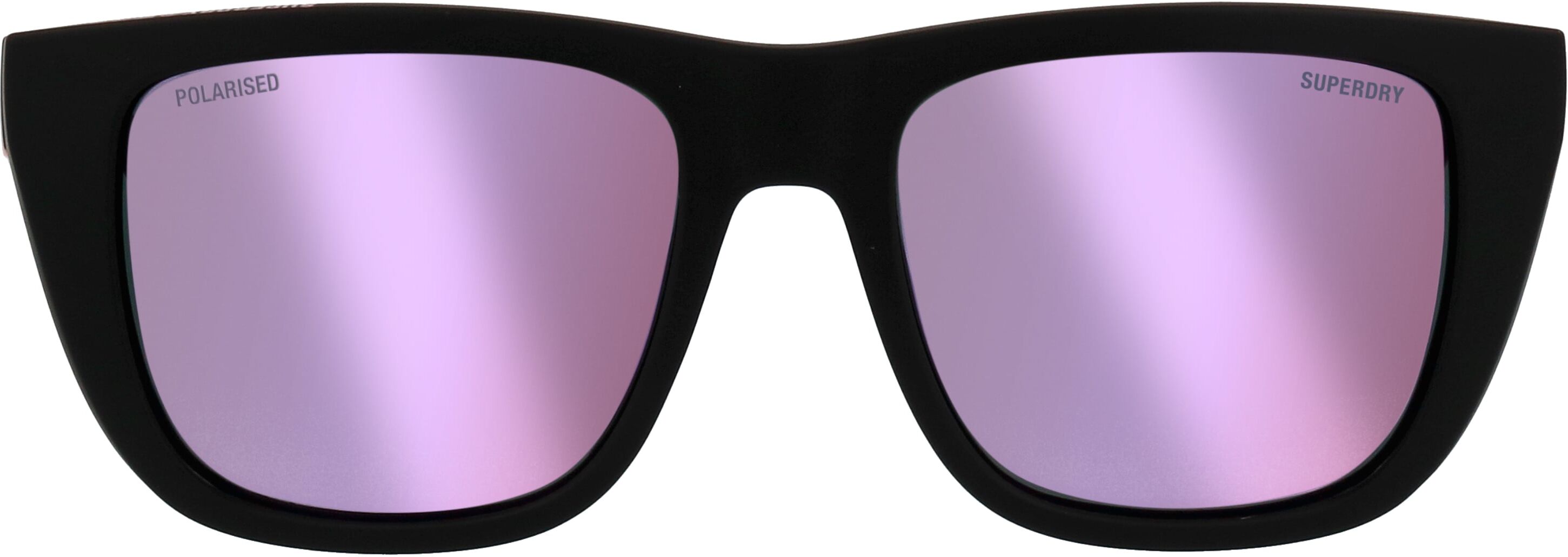 Sonnenbrille SUPERDRY "Modell 996075", Damen, schwarz, matt, Sonnenbrillen Sonnenbrille, Form Feminin, Logoschriftzug auf Bügel, Kunststofffassung