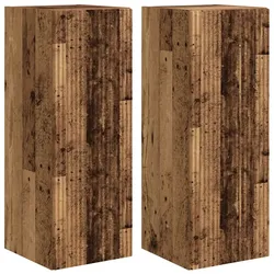 Helloshop26 - Moderner Wand-TV-Schrank 30 x 31 x 80 cm mit vereinfachtem Stauraum, minimalistischer Stil, altholzfarben