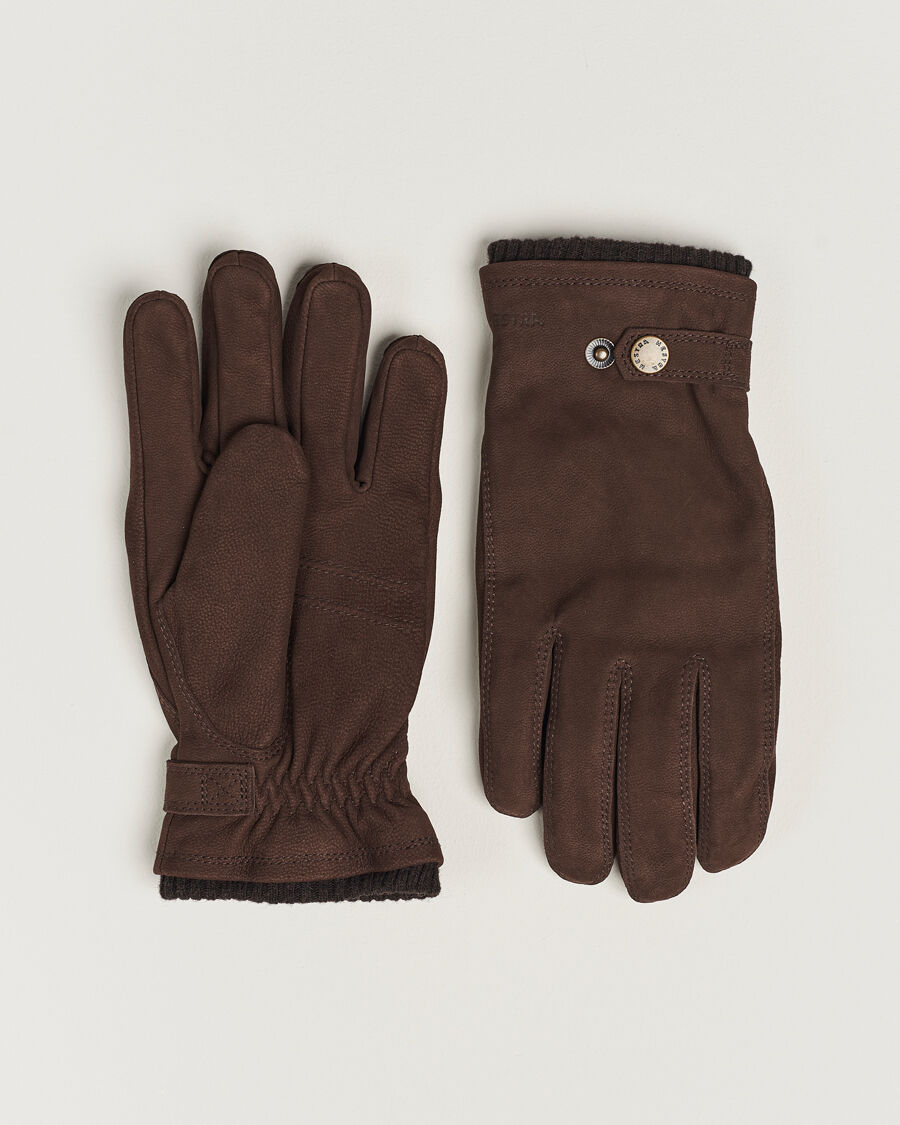 Hestra Bergvik Fleece Liner Buckle Nubuck Glove Espresso men 9 Brun