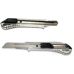 Vago-Tools 12 Stück Alu-Teppichmesser Druckguss Cuttermesser 18 mm