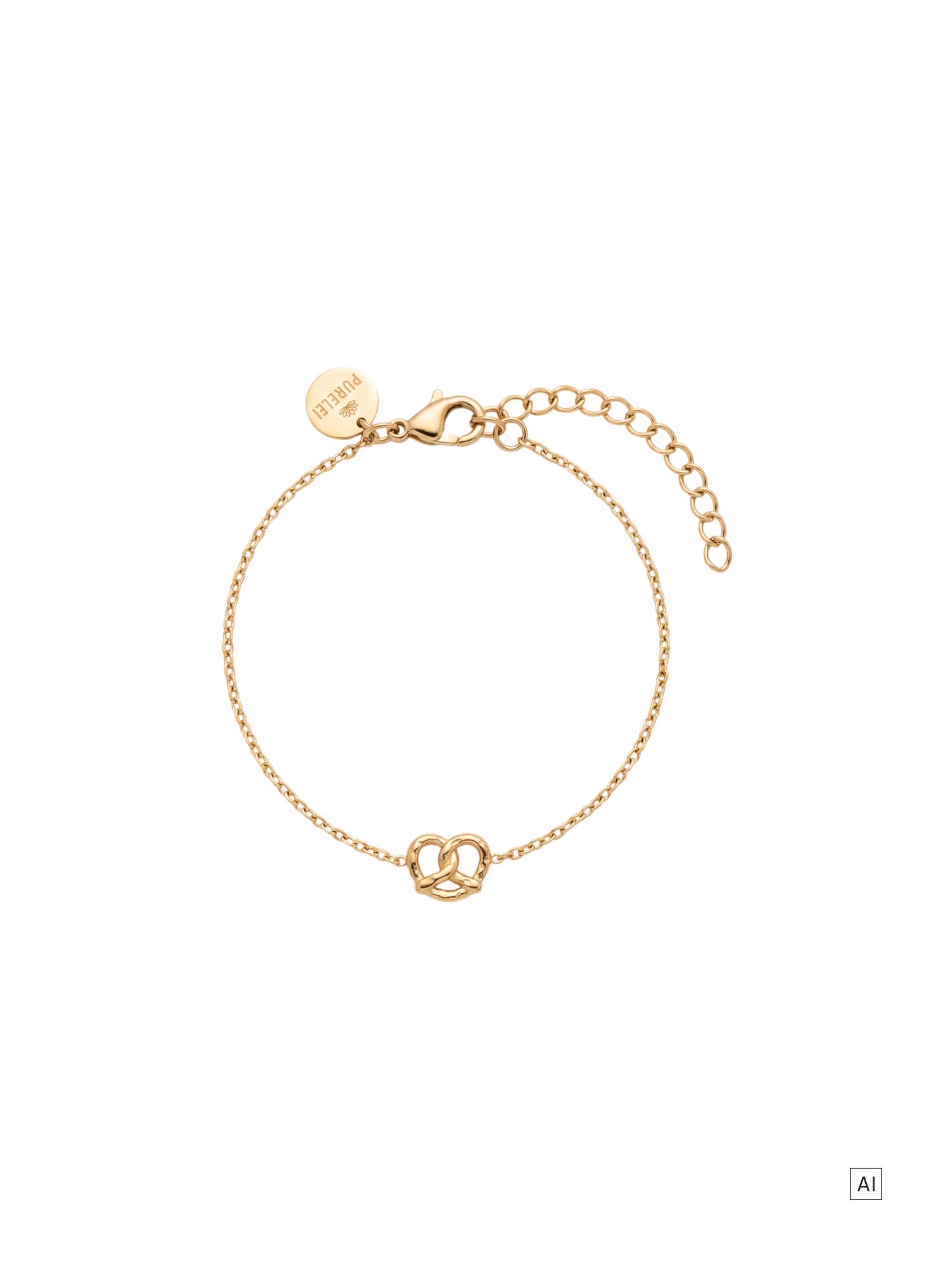 PURELEI Brezel Armband, verstellbare Länge
