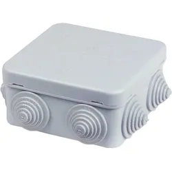 Abzweigkasten HP 80 Hart-Plastik, flammwidrig, grau 80x80x50mm, IP55, halogenfrei HUP Elektrotechnik