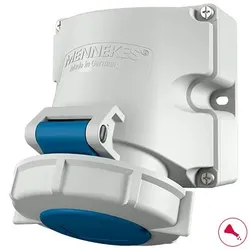 Mennekes 9105 Wanddose TwinCONTACT, 16A3p6h230V, IP67