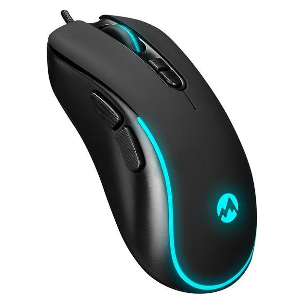 Everest SM-G58 X-HAMMER Gaming-Maus - 7200 DPI - 7 Tasten - 1,5 m geflochtenes Kabel - Schwarze RGB-LED (Kabelgebunden) (PEREVESM-G58 X-HAMMER)