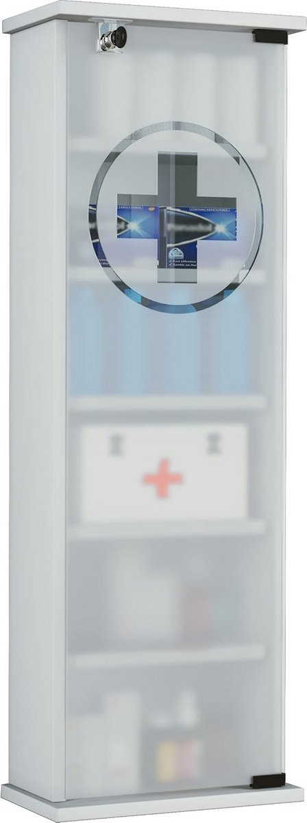 Afsluitbare medicijnkast voor wandmontage - Wit