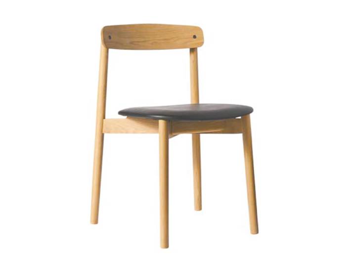 Andersen Furniture - Unite Stuhl, Eiche weiss pigmentiert / schwarz (PU)