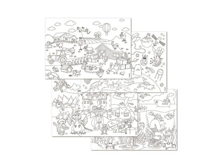 Papiertischset Kids Fun! Color-Me!