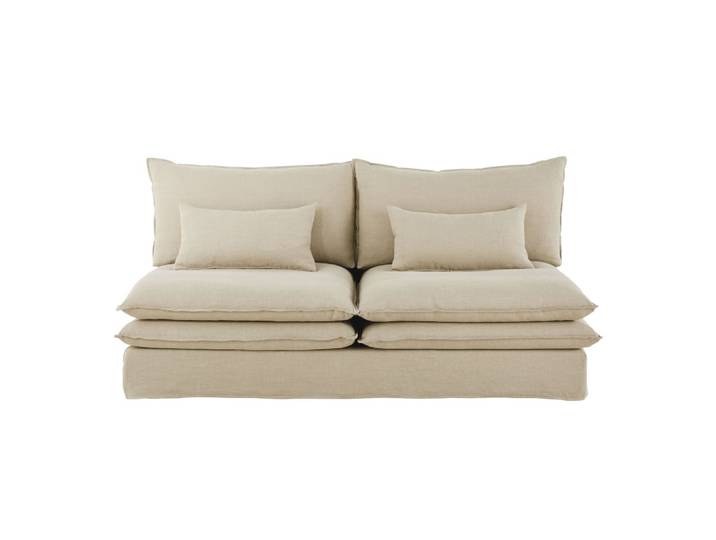 Banquette 2 places pour canapé modulable en lin