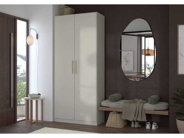 Armoire Avena 91cm Beige/Cachemire/Chêne