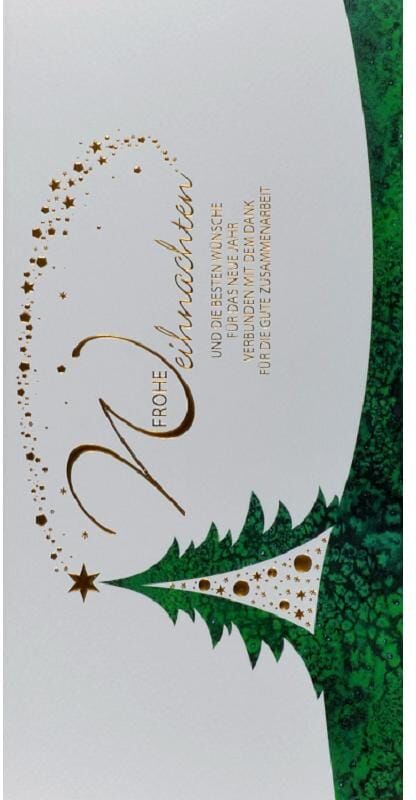 Weihnachtskarte ABC "Frohe Weihnachten", grün (grün, weiß), Standardpapier, Postkarten, Weihnachtskarte grün, weiß Einheitsgröße