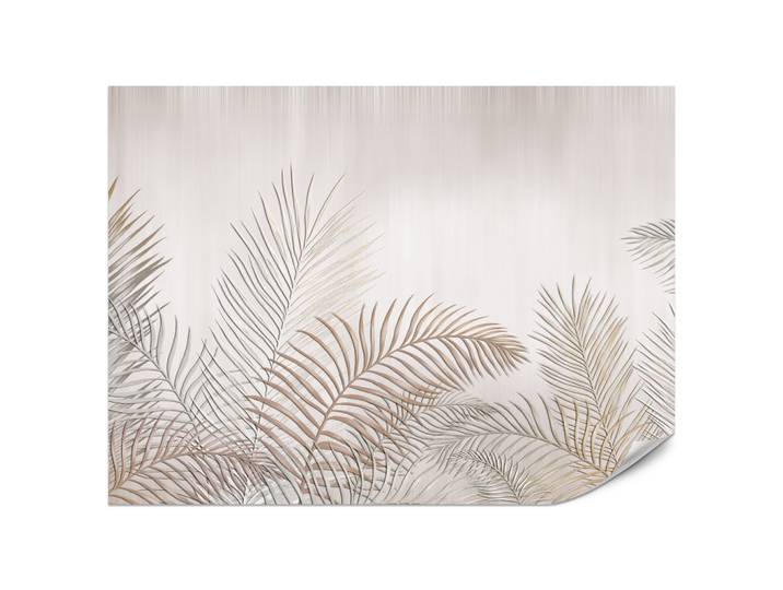 FOTOTAPETE für Schlafzimmer Beige Palmenblätter Delikat 200x140
