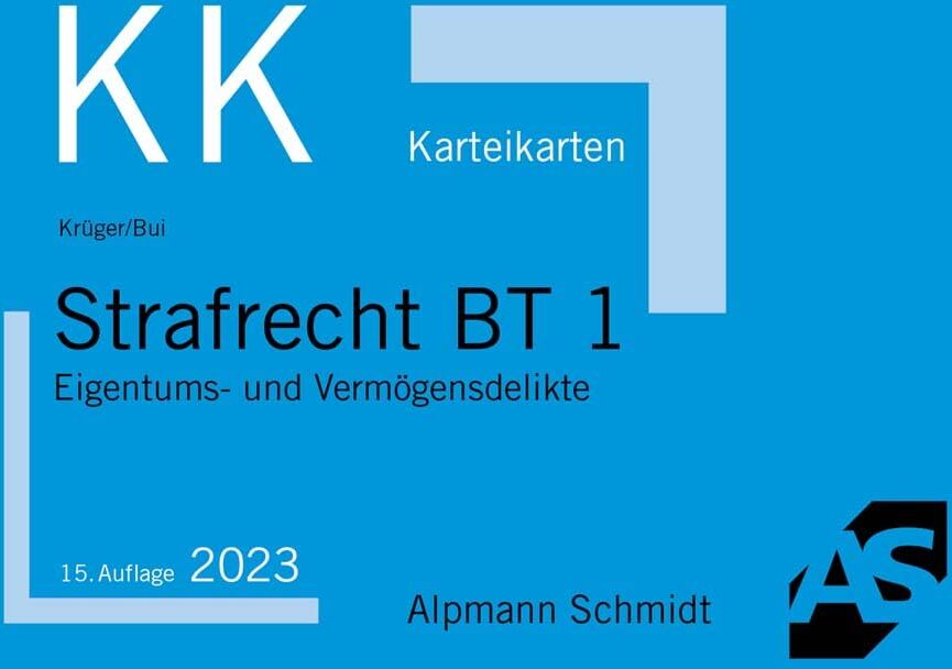 Rolf Krüger - Karteikarten Strafrecht BT 1: Eigentums- und Vermögensdelikte - Preis vom 10.10.2026 11:48:34 h