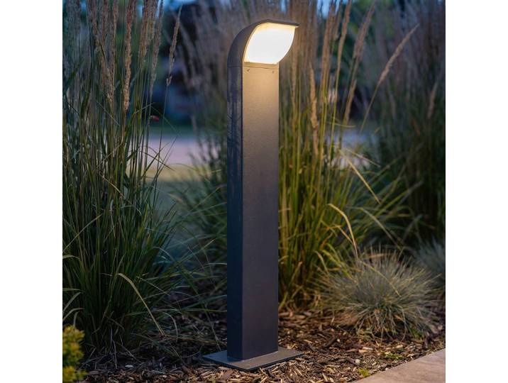 LED Sockelleuchte Tinna Lucande, schwarz, Aluminium, Modern